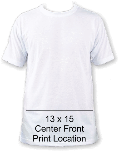 13 x 15 front print location