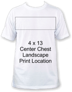 4x13 landscape shirt print location