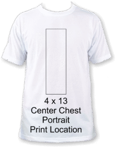 4x13 portrait shirt print location