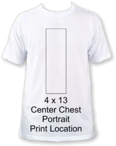 4x13 portrait shirt print location