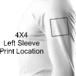 4x4 left long sleeve print area