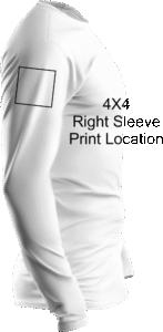 4x4 right long sleeve print area