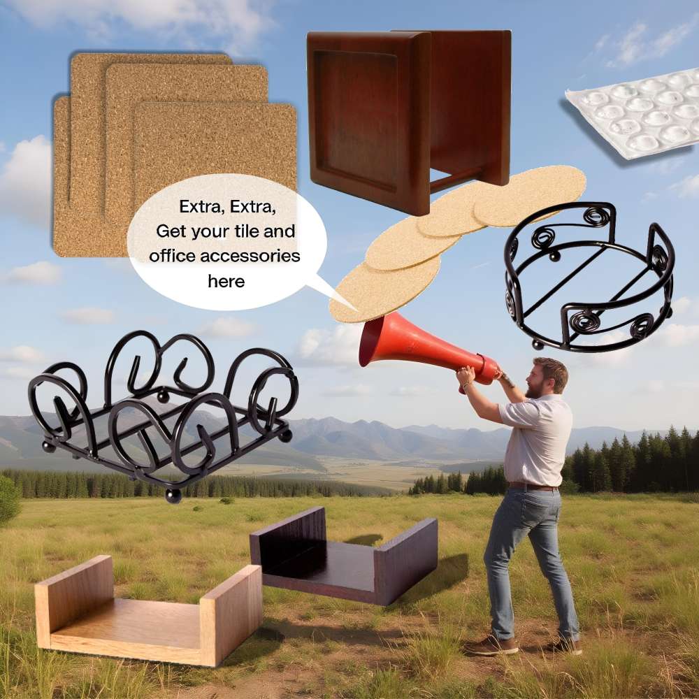 Tile accessories for home and office