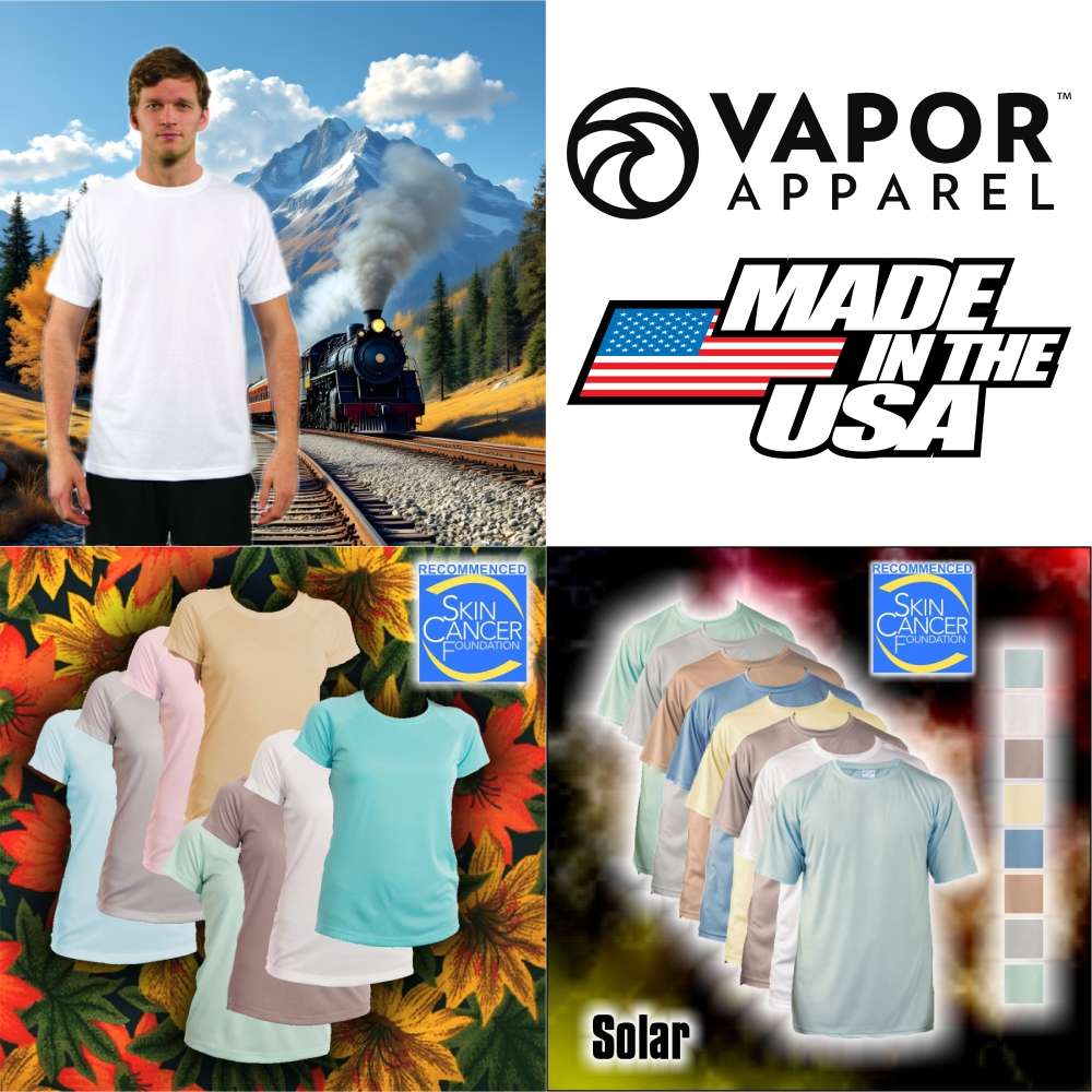 Made in USA Vapor Brand short sleeve photo shirt group image