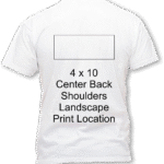 4 x 10 Back Landscape Print area