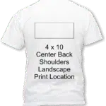 4 x 10 Back Landscape Print area