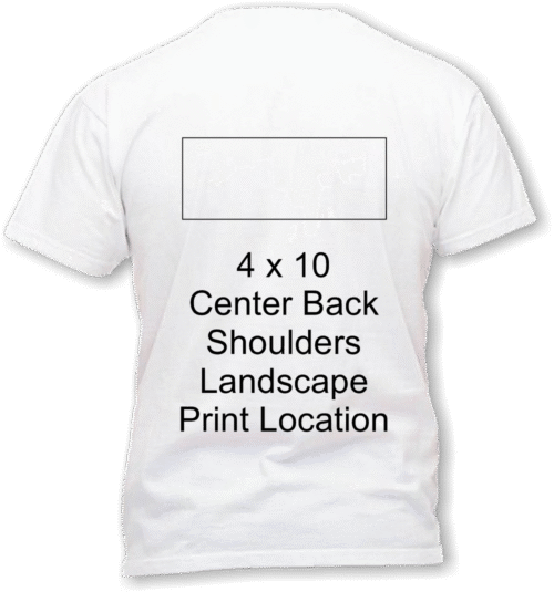 4 x 10 Back Landscape Print area