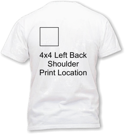 4 x 4 Left Back Print area