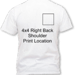 4 x 4 Right Back Print area