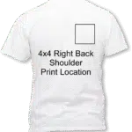 4 x 4 Right Back Print area