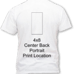 4 x 8 Portrait Back center shirt print 